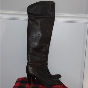 Calvin Klein Brown leather Knee high Boots